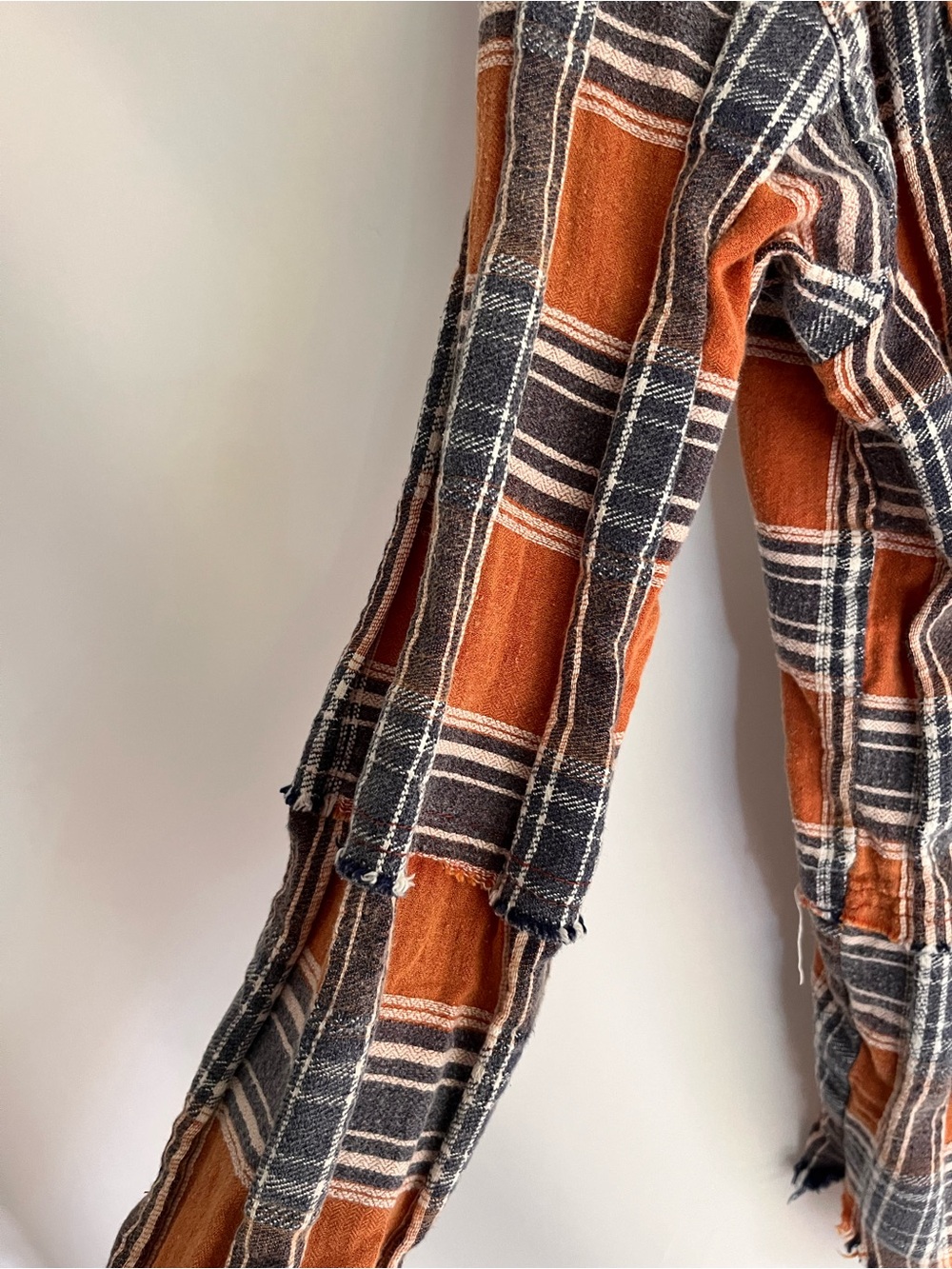 Oli & Hali Orange and Black Plaid Button-Up Shirt - Picture 8 of 13